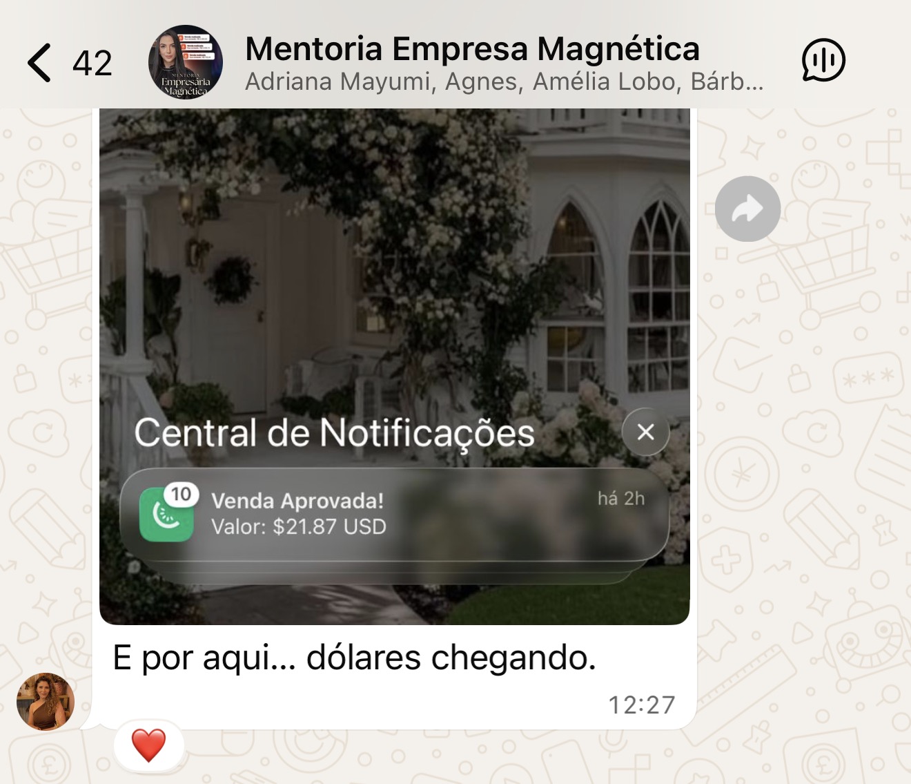 Depoimento — vendendo em dólar