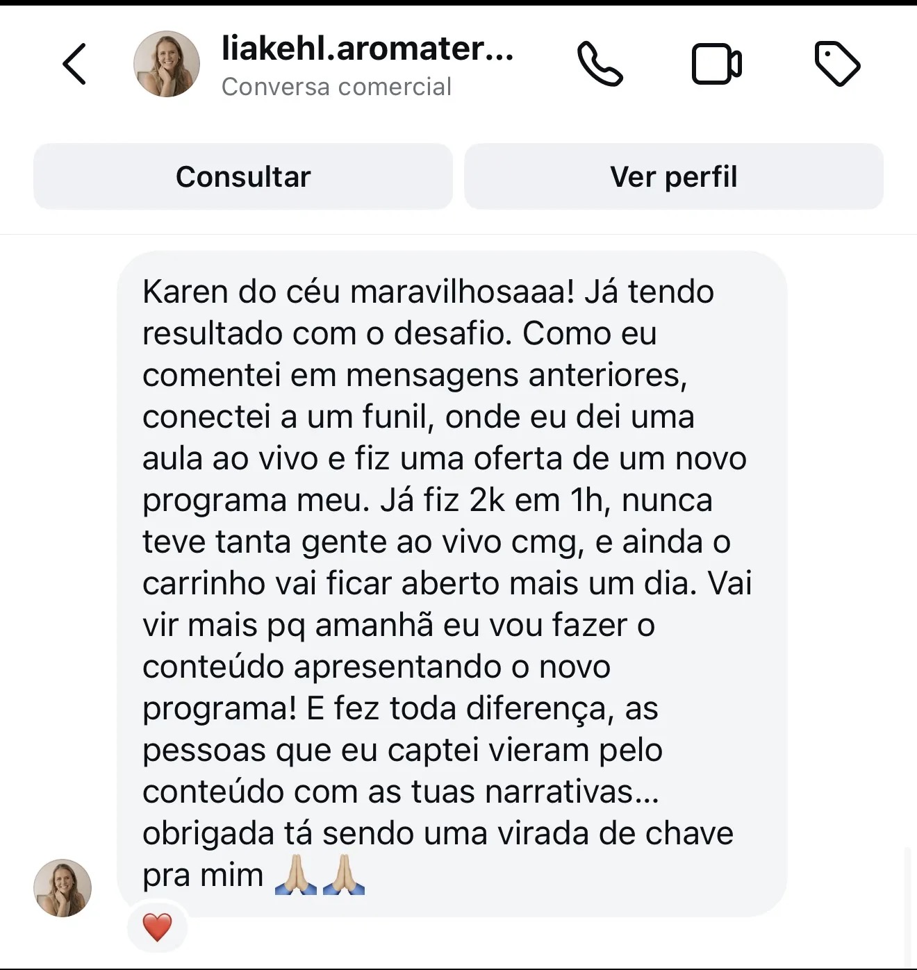 Depoimento — faturou 2 mil reais em 1 hora com o funil